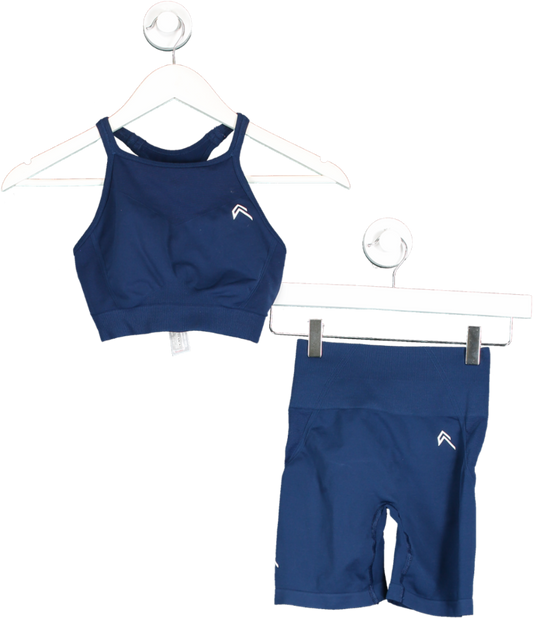 Oner Active Blue Everyday Sports Bra And High Waisted Shorts UK S