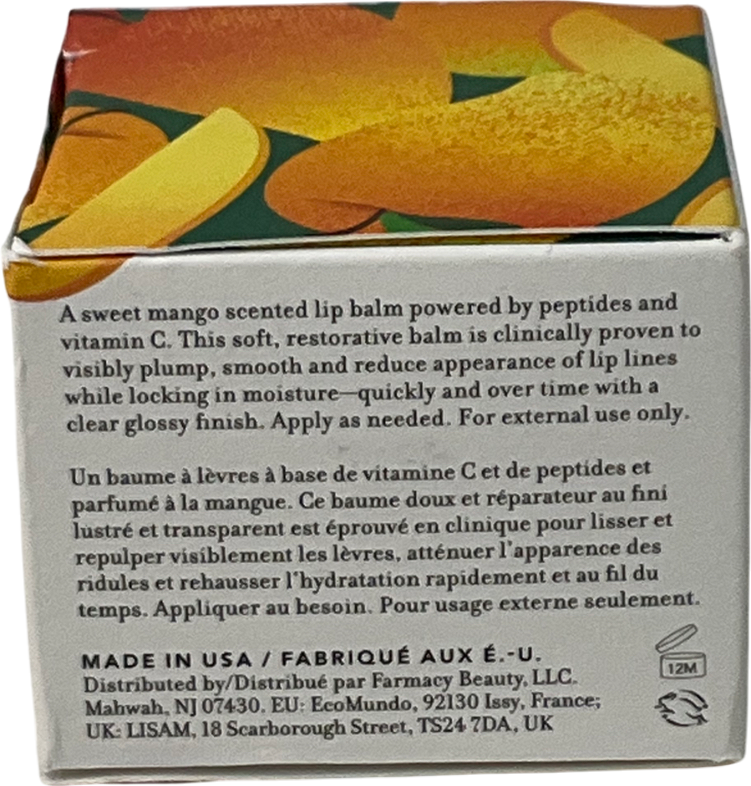 farmacy Smoothie Vitamin C And Peptide Lip Balm Mango 10g