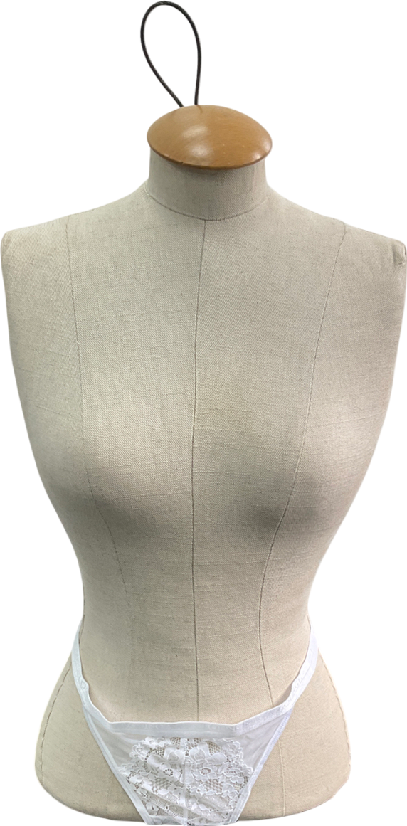 Lounge Underwear White Blossom Balcony Thong UK M