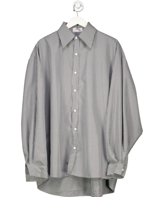 Fitter Grey Long Sleeve Stripe Shirt UK L/XL