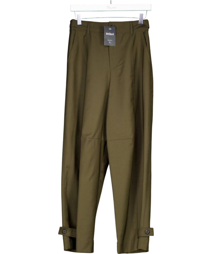 ZARA Brown Straight Fit Trousers UK XS