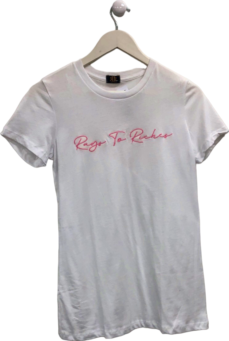 RAGS TO RITCHES  Clothing White Rags To Riches T-Shirt UK Medium