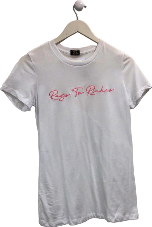 RAGS TO RITCHES  Clothing White Rags To Riches T-Shirt UK Medium