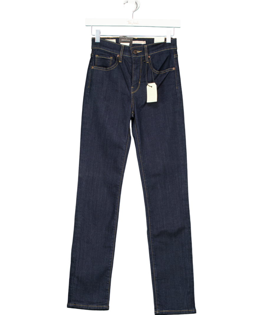 levis Blue 724 High Rise Straight Jeans W25