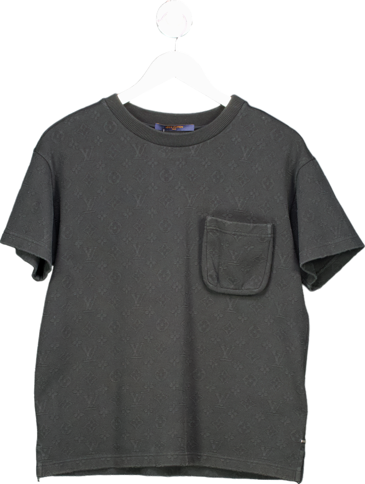 Louis Vuitton Black Signature 3D Pocket Monogram T-Shirt UK XS