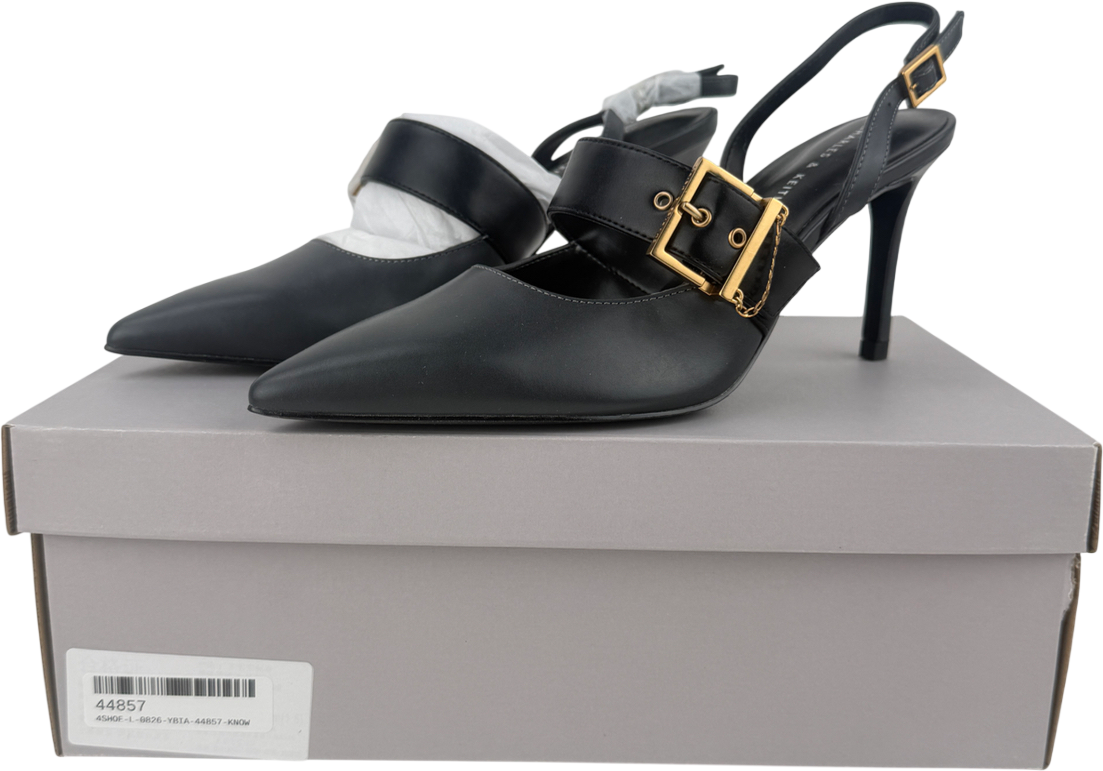 Charles & Keith Blue Hailey Buckled Slingback Pumps UK 4 EU 37 👠