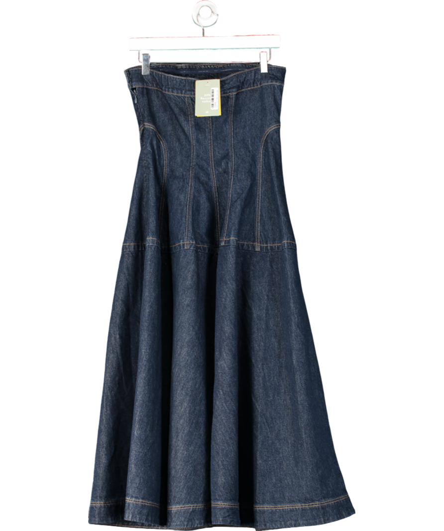 H&M Blue Edition Denim Bandeau Dress UK 8