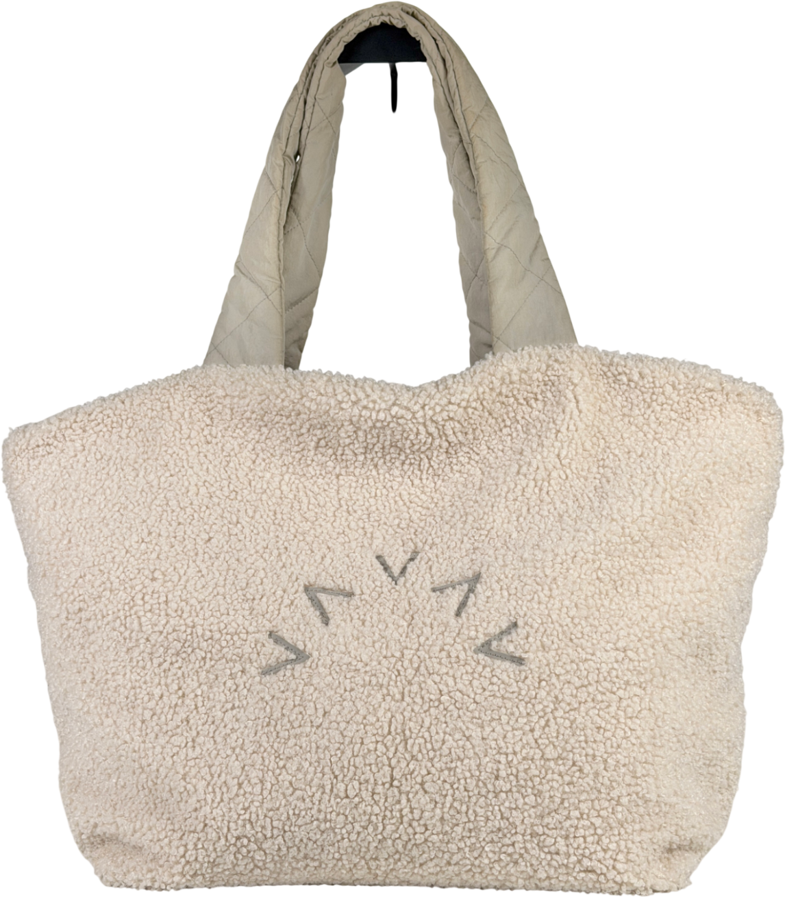 Varley Beige Sherpa Tote Bag