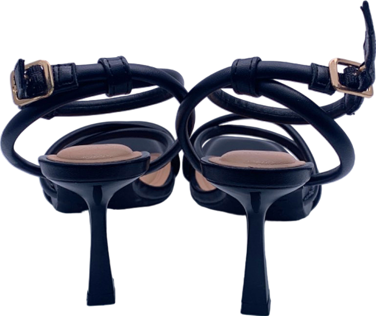 New Look Black Strappy Heeled Sandals UK 4