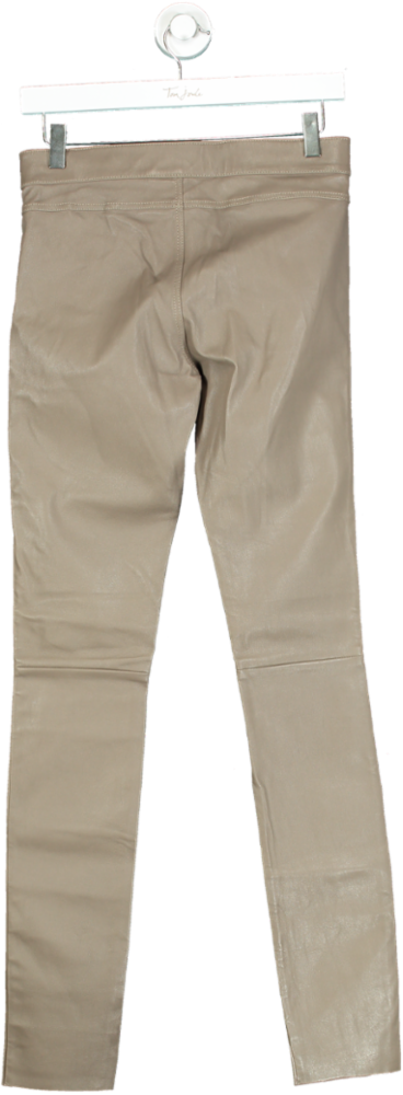 Cigno Nero Taupe Lamb Stretch Trousers Valerie EU 36