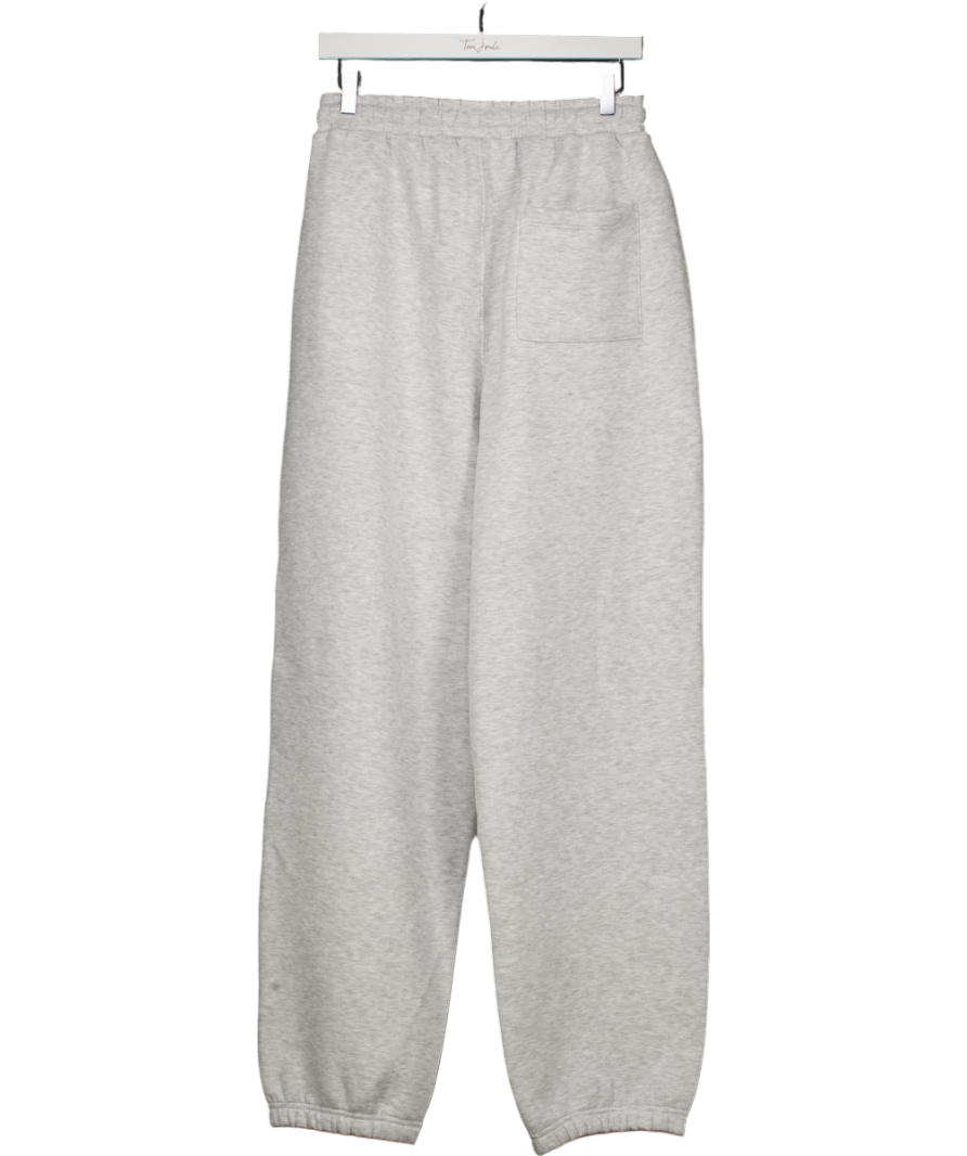 Bo + Tee Soft Cotton Jersey Relaxed Mid-rise Joggers In Grey Marl UK M