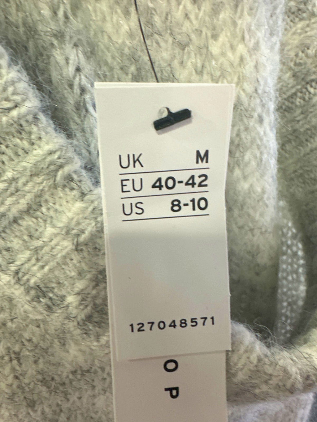 Topshop Grey Knitted Jumper UK M