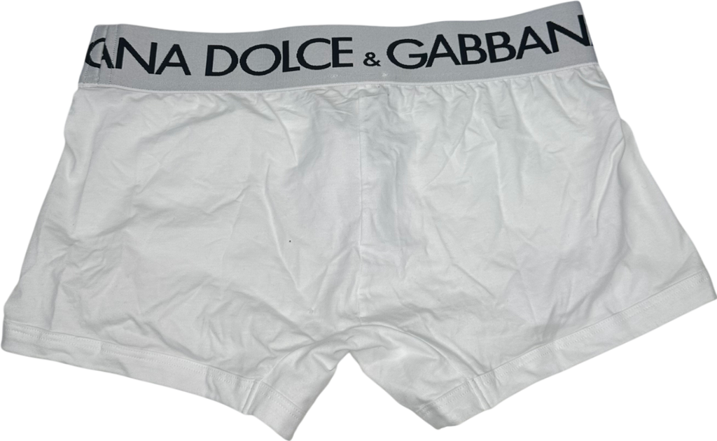 Dolce & Gabbana White Logo Boxers W32