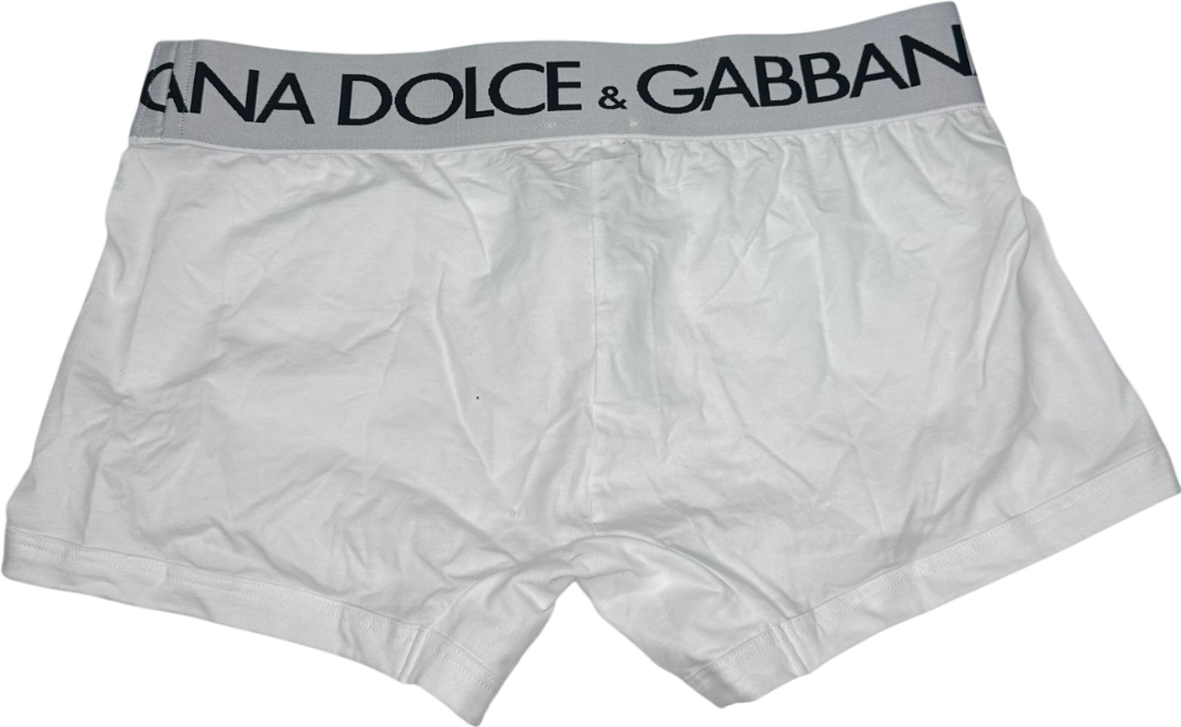 Dolce & Gabbana White Logo Boxers W32