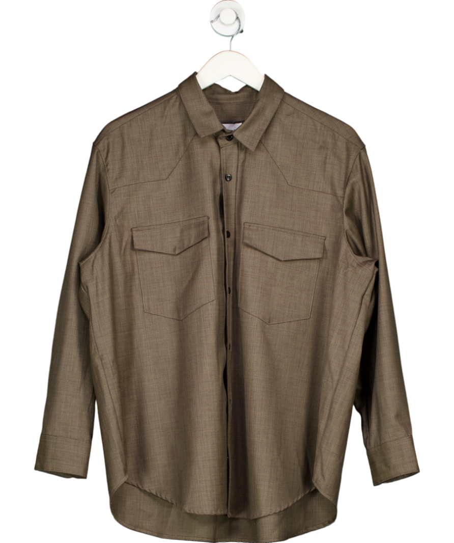Beare Park Brown Wool Cashmere Shirt UK 6