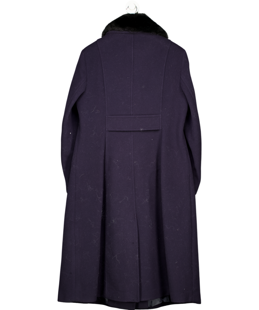 Hobbs Navy Blue Marlene Wool Blend Coat UK 16