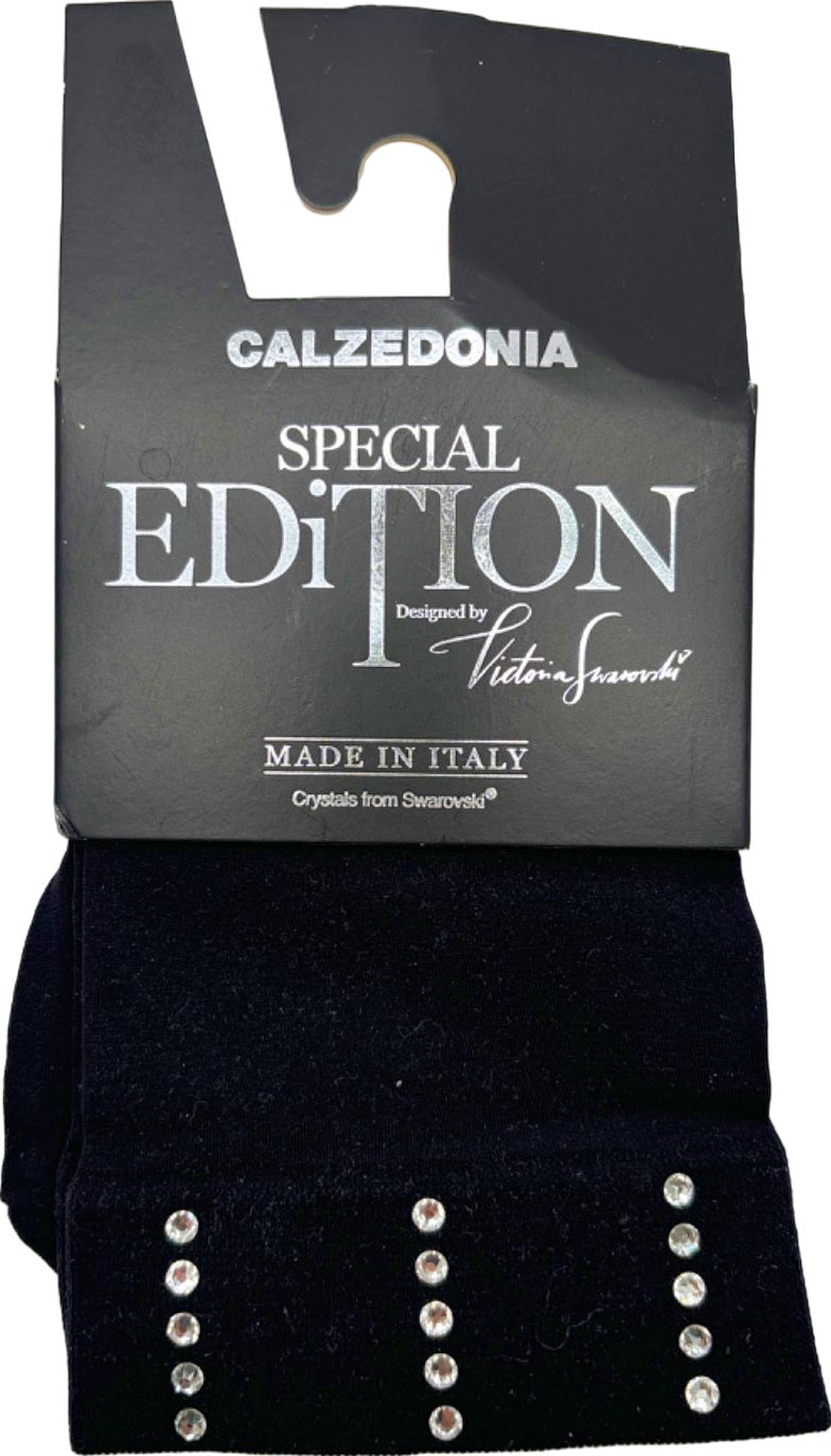 Calzedonia Nero Special Edition Designed by Victoria Swarovski Tights One Size