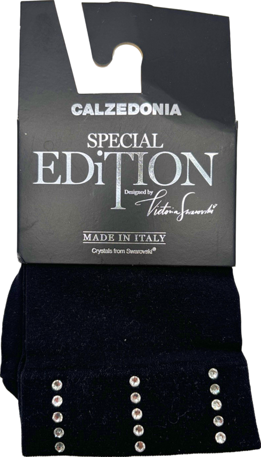 Calzedonia Nero Special Edition Designed by Victoria Swarovski Tights One Size