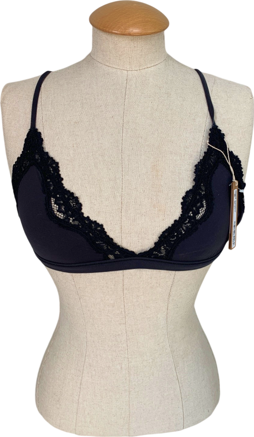 SKIMS Onyx Fits Everybody Lace Triangle Bralette UK XXL