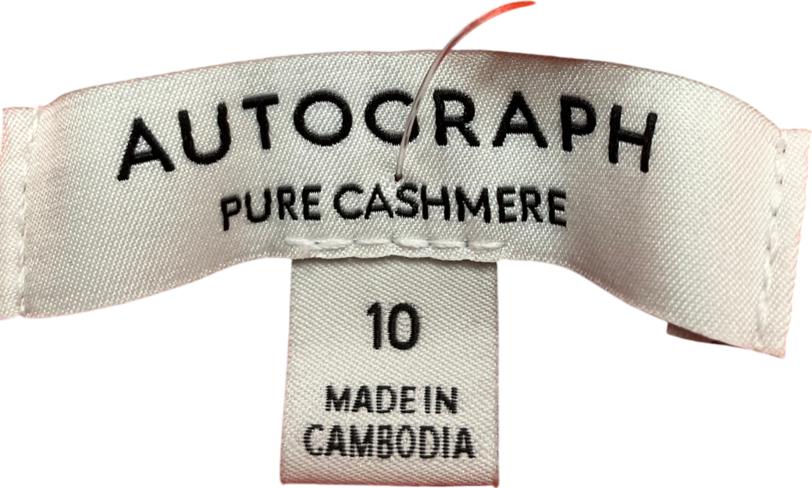 M&S Autograph Orange Pure Cashmere Tipped Detail Knitted Vest UK 10