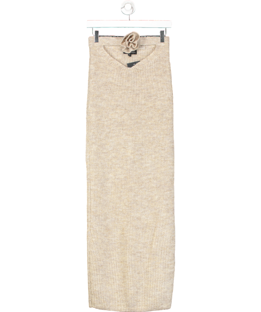 Wanderdoll Beige Blossom Cut Out Maxi Skirt UK M