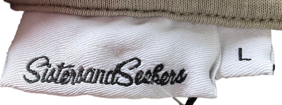Sisters & Seekers Beige Holy Hoodie In Bone UK L
