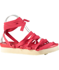 Pedro Garcia X Temperley Red Laced Up Summer Flat Sandals UK 5 EU 38 👠
