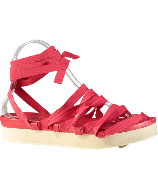 Pedro Garcia X Temperley Red Laced Up Summer Flat Sandals UK 5 EU 38 👠