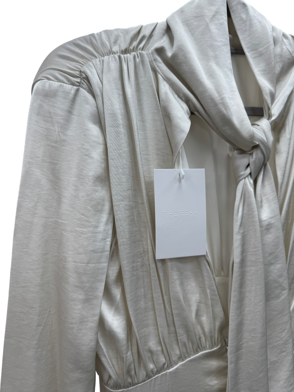 The Bekk Cream Nina High Neck Dress UK XS