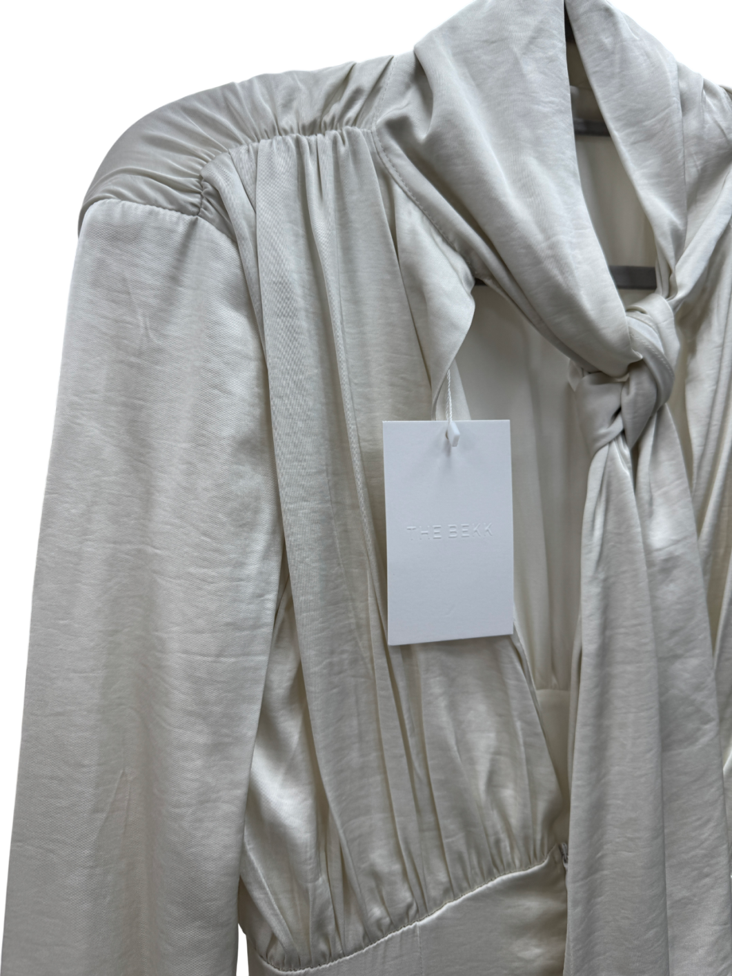 The Bekk Cream Nina High Neck Dress UK XS