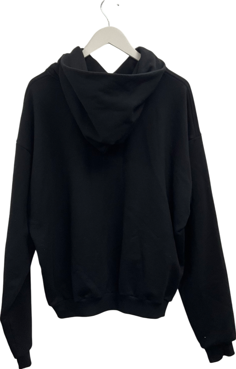 Black Heavyweight Hoodie UK L
