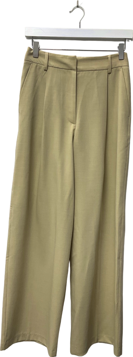 Topshop Khaki Wide Leg Trousers UK 6