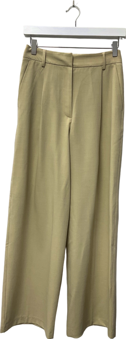 Topshop Khaki Wide Leg Trousers UK 6