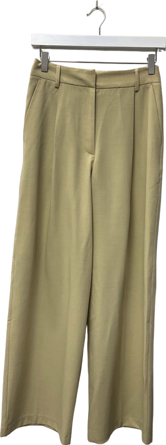 Topshop Khaki Wide Leg Trousers UK 6