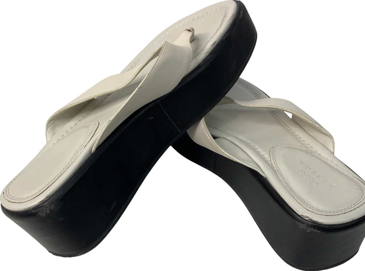 ASOS Cream Thong Platform Sandal UK 5 EU 38 👠