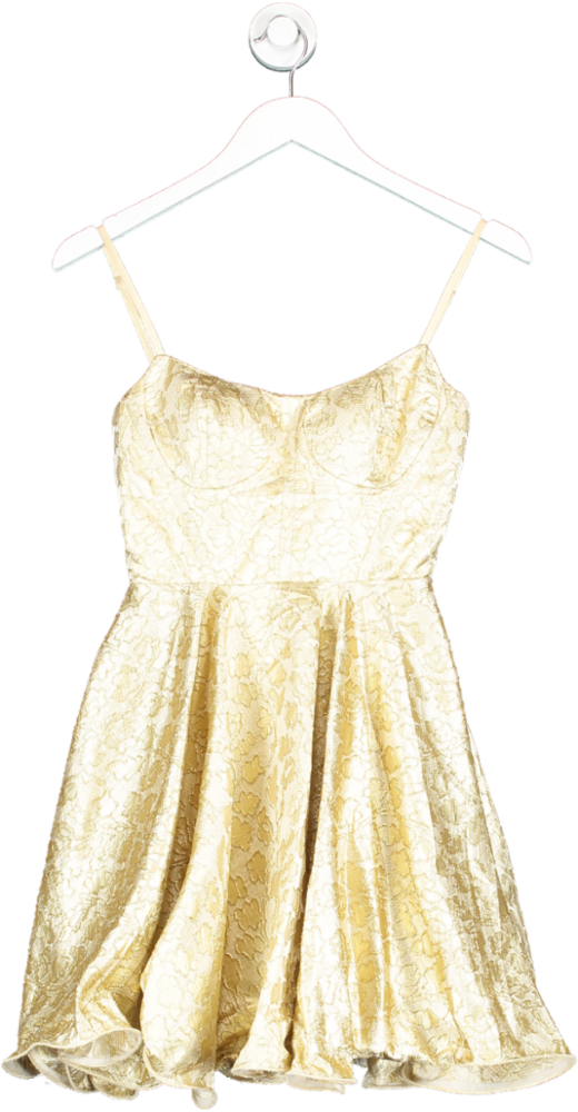 ASOS Metallic Floral Jacquard Mini Dress UK 6