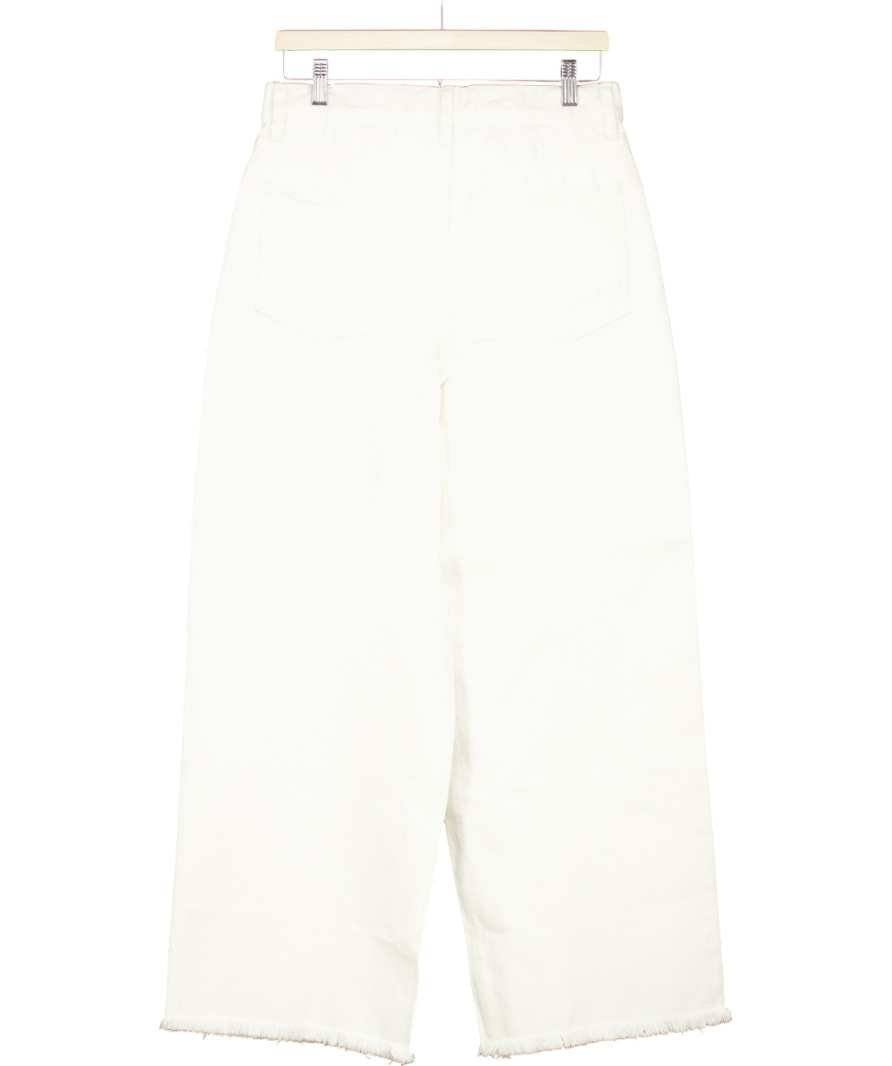 All Saints White Aki Crossover Wide Leg Denim Jeans W27