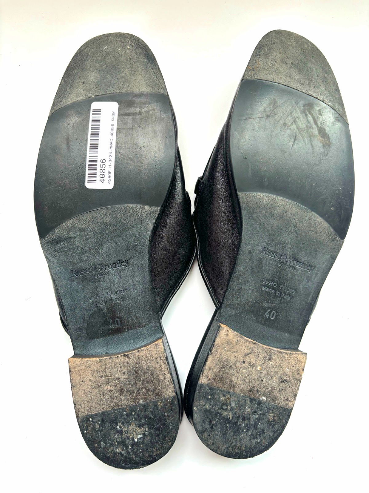 Russell&Bromley Black Leather Slippers UK 7