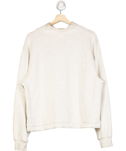 Varley Cream Oatmeal Marl Betsy Doublesoft Sweat Top UK M