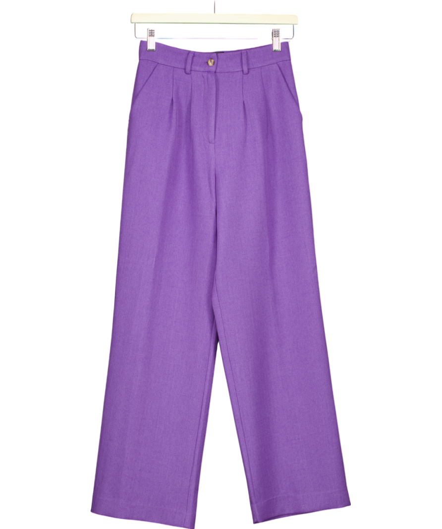 Urban Outfitters Purple Straight Leg Trousers UK XS