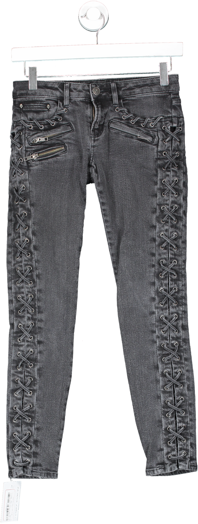 The Kooples Black Cross Stitch Detail On Side Of Legs UK 6