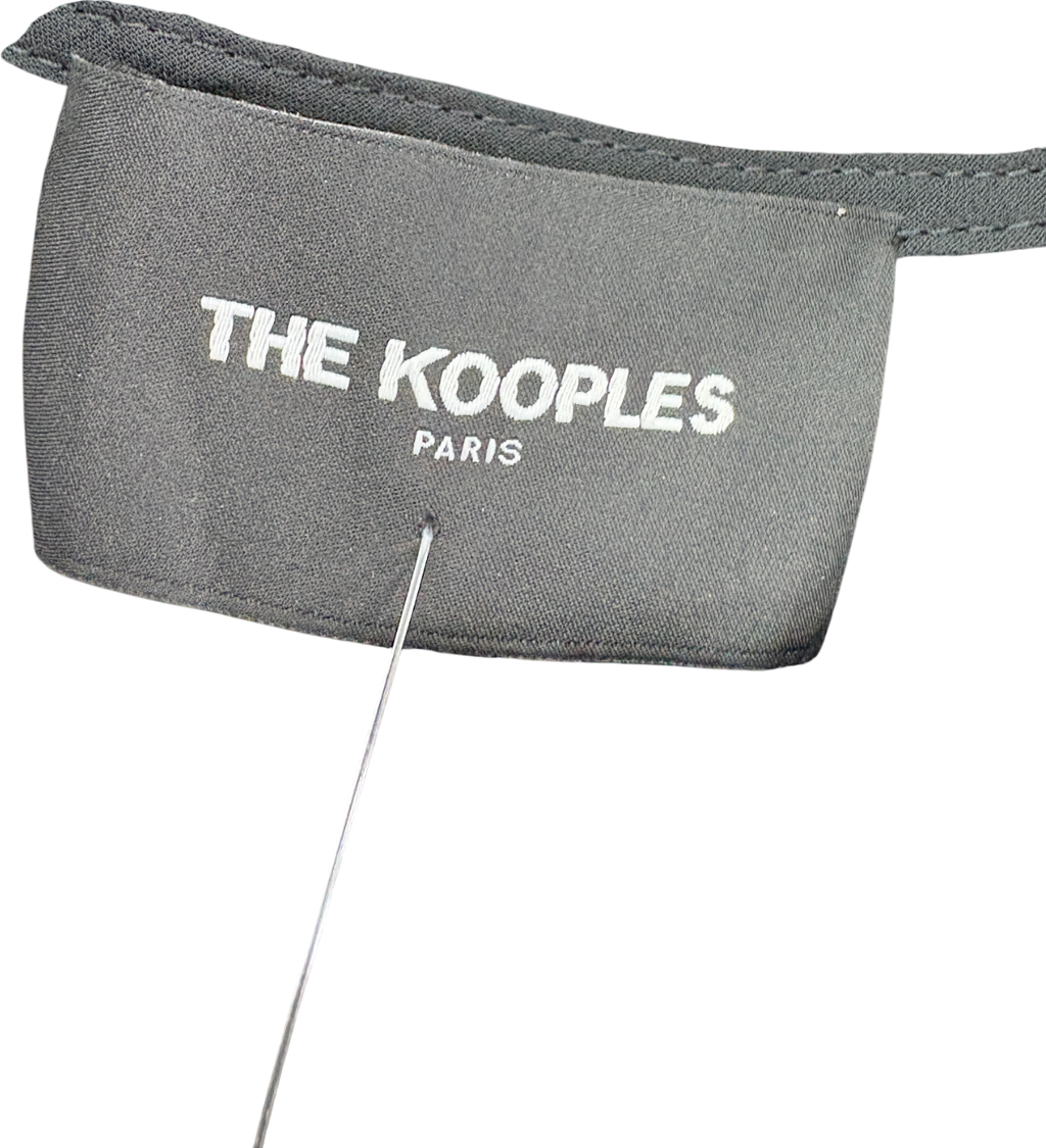 The Kooples Black Sparkly Long Sleeve Blouse UK S