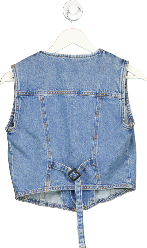 Waven Blue Mina Denim Waistcoat UK S