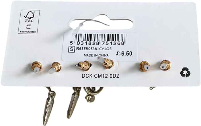 Matalan Metallic Hoop Earring Set