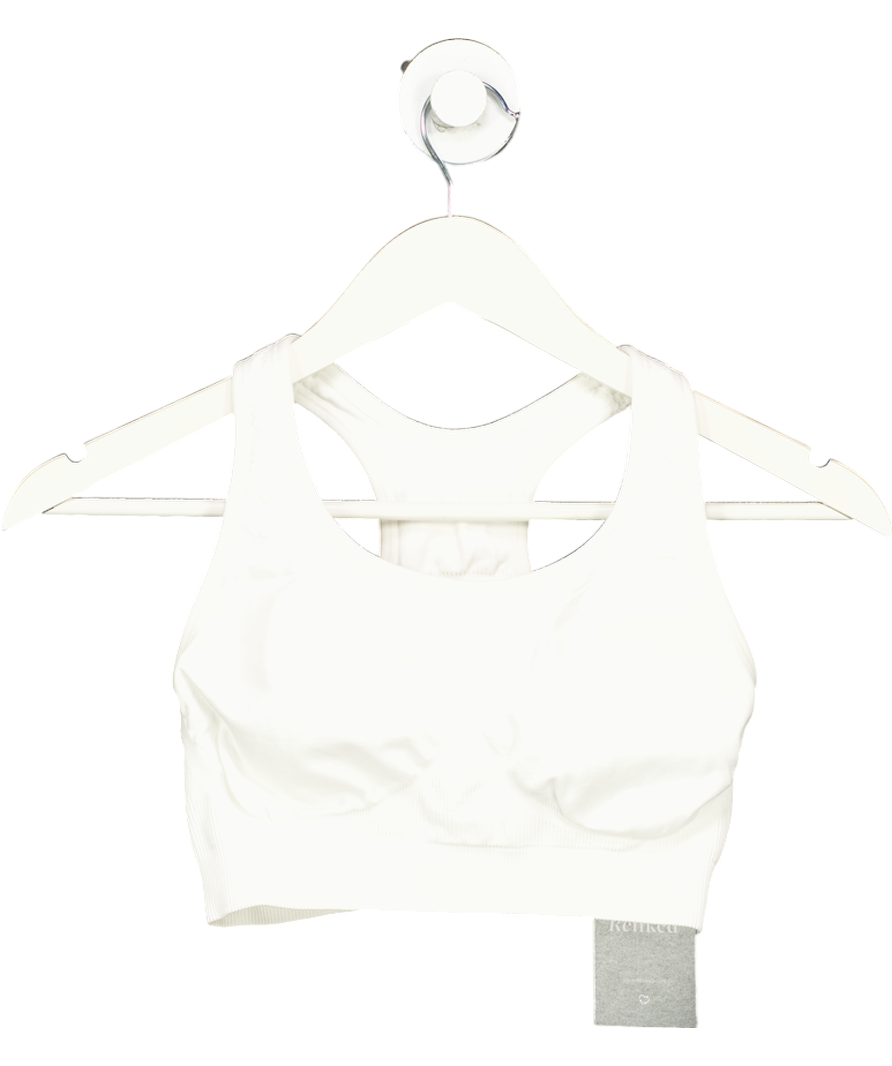 M&S White Seamless Medium Support Sports Bra UK S