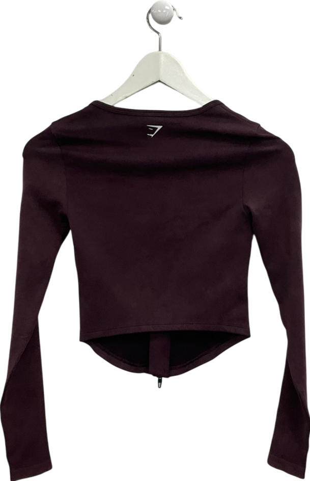 gymshark Purple Gains Seamless Zip Up Jacket UK XS