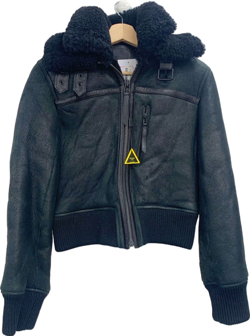 Boda Skins Black Leather Jacket UK M