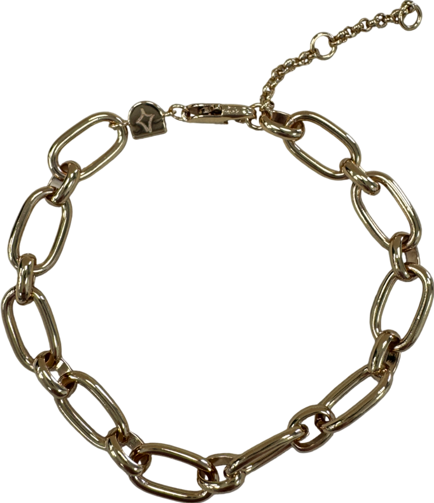 Astrid & Miyu Yellow Gold Plated Silver Chain Link Bracelet