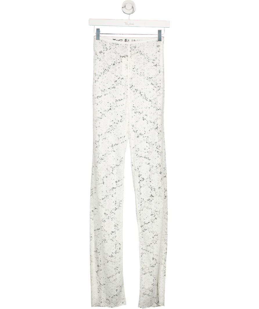 SLA the label White Kimmy lace Trousers Tall UK XS
