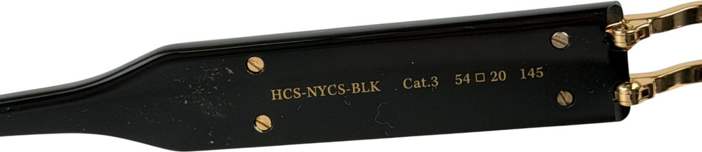 Holland Cooper Black / Gold New York City Logo Arm Sunglasses